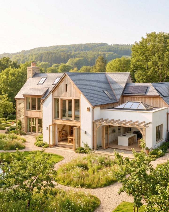 Modernes Einfamilienhaus mit Garten