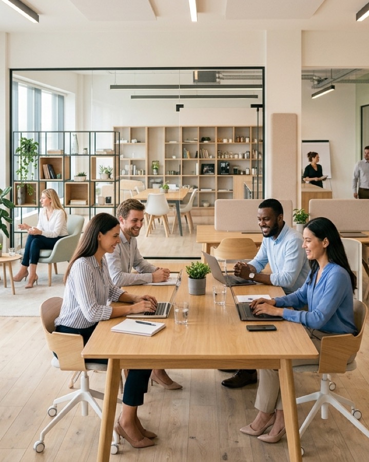 Helles, produktives Büro